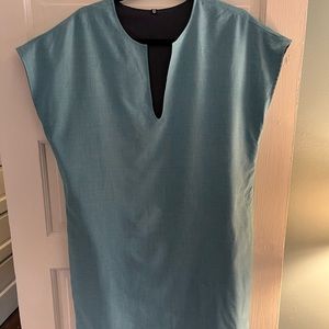 Betabrand Reversible Tunic Dress Navy/Aqua Size L